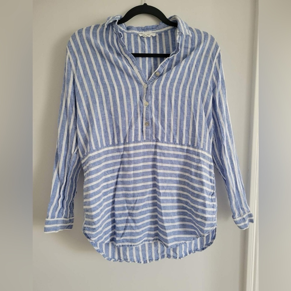 Beachlunchlounge Blue and White Striped Shirt